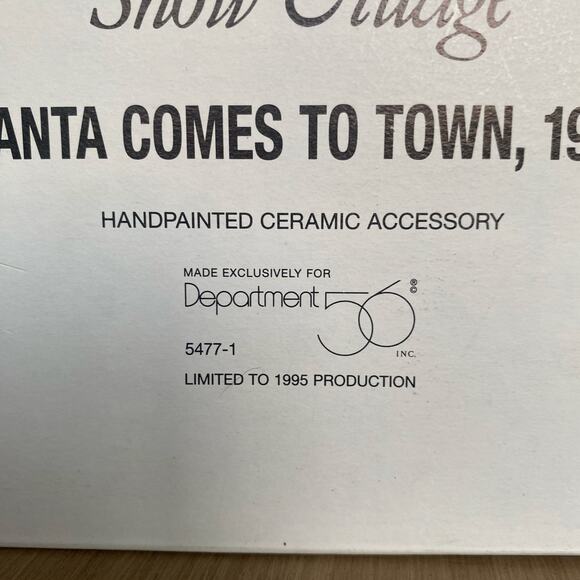 Dept 56 "Santa Comes to Town 1995” Original Snow Village Collection Christmas - Picture 13 of 15